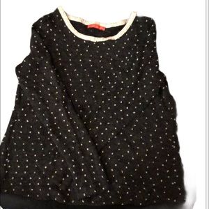 Lulumari Polka Dot Sweater w/Sheer Panel in Back